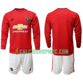 Manchester United Bambino Maglia Prima 2019/2020 Manica Lunga (+ Pantaloncini)